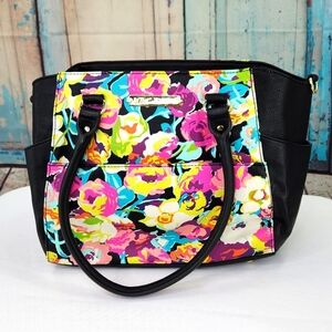 Betsey Johnson Floral Black Handbag